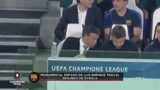 Luis Enrique ANGRY REACTION to Dybala second goal~ champions league