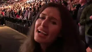 Sabine Kors sings her song at UFC 223 (Khabib )