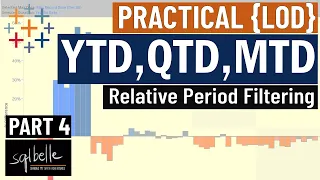 Tableau Tutorial - Practical LOD #12 - Relative Period Filtering (YTD, QTD, MTD, YoY)  (Part 4)