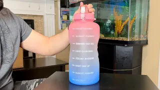 1 Gallon (128oz) Motivational Water Bottle From Amazon Review