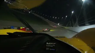 2023 Daytona Rolex 24 - #01 Cadillac V-LMDh (GTP) Night Onboard + Caution