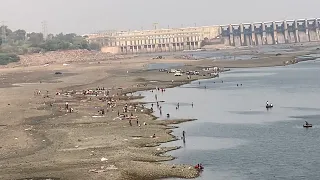 Alamatti dam Vijayapura down side of dam. Dry due to no water 13/3/23 , pl like and subrb. Chanl 😎