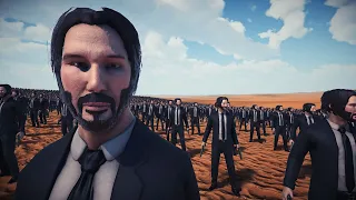 10 000 JOHN WICK vs 1 MILLION CLEOPATRA UEBS 2 Ultimate Epic Battle Simulator 2