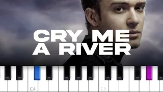 Justin Timberlake - Cry Me A River (piano tutorial)