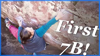 Sophie's First 7B! - Albarracin Bouldering 6