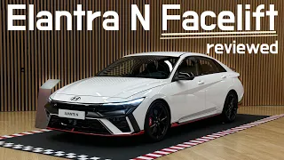 Обзор Hyundai Elantra N Facelift (PE) 2024 года + магнитные подрулевые лепестки «Новая Elantra N»