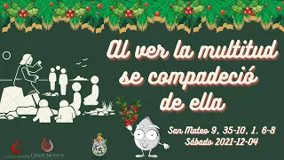 Evangelio del día San Mateo 9, 35-10, 1. 6-8 Sábado  2021-12-04 Mons. Fabio Martínez Castilla