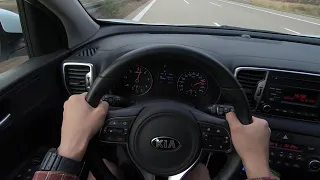 [4K POV] KIA SPORTAGE manual on German autobahn, Full throttle during the whole time