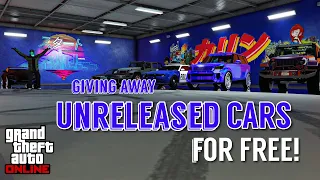 GIVING AWAY ALL GTA 5 ONLINE UNRELEASED CARS FREE TO MY SUBSCRIBERS!