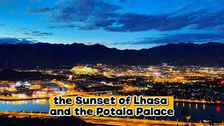 A Stunning Spectacle: the Enchanting Sunset and Illumination of the Potala Palace of Lhasa, Tibet