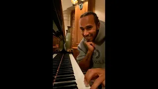 Lewis Hamilton playing piano IG live