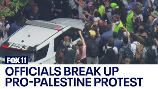 Law enforcement breaks up USC pro-Palestine protest
