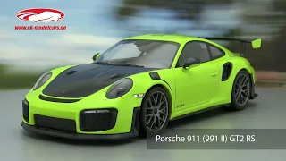 ck-modelcars-video: Porsche 911 (991 II) GT2 RS 2018 hellgrün Minichamps