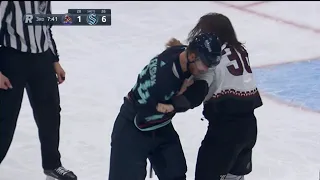 Rough stuff from the third period of the Seattle Kraken vs Arizona coyotes game