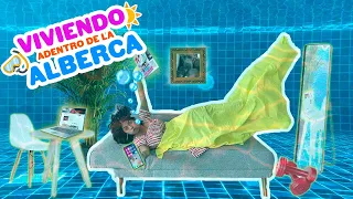 💦 VIVIENDO ADENTRO DE LA ALBERCA🐠 MI CASA ACUÁTICA 🏠 |Conny Merlin