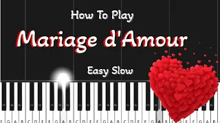 Mariage d'Amour (Spring Waltz) - Chopin - Slow Easy Piano Tutorial