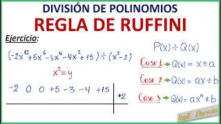 REGLA DE RUFFINI - CASOS PARA DIVIDIR POLINOMIOS