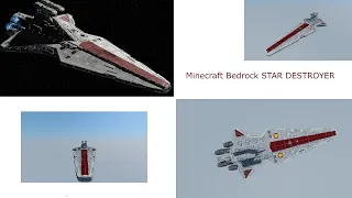 Minecraft Bedrock/MCPE Venator Class STAR DESTROYER with INTERIOR!! + World Download