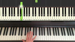 "Dla Elizy" - L. Beethoven - jak zagrać na pianinie, cz. 1, nuta E, bardzo powoli - Synthesia, NUTY