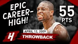 Dwyane Wade EPIC Career-HIGH Full Highlights vs Knicks 2009.04.12 - 55 Points, MVP Mode!