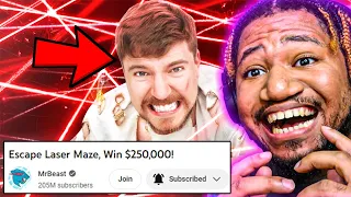 THIS IS INSANE! MrBeast World’s Deadliest Laser Maze! Win $250,000!  (REACTION!!!)