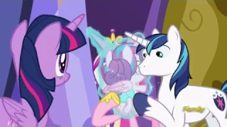 Cadance & Shining Armor pick up Flurry Heart - A Flurry of Emotions