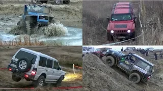 Hummer H3, Unimog, Nissan Patrol, Mitsubishi Pajero, Lada Niva, Jeep Wrangler at Horgos Rally