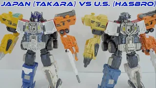 Takara VS Hasbro - Energon Optimus Prime (Convoy) Comparison