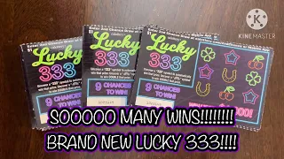 SOOOOO MANY WINS!!!!!!!! BRAND NEW LUCKY 333!!!! CA Scratchers