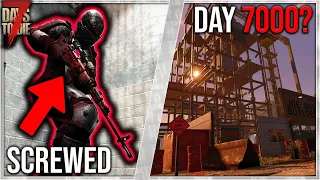 Day 7000 Horde Vs THE WORST BASE in 7 Days To Die with @GunsNerdsandSteel