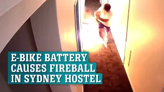 E-bike battery causes fireball in Sydney hostel