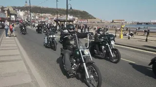 Scarborough Scooter Rally 2023 Satans Slaves Bikers Ride Through