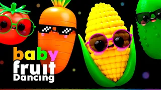 VEGETABLES Dancing in the SUMMER! 🍎🍊🍋‍🍏🍇 Baby Fruit Dancing - Sensory Video