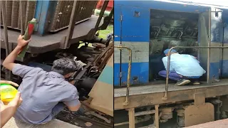 how engine connecting to rail bogies watch this full video