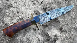 The Bowie Challenge!  Forging a Mosaic Bowie Knife For A Build-Off.