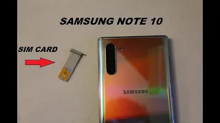 Samsung Note 10 / Note 10 plus How to insert and remove  SIM CARD