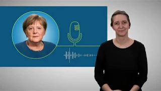 In Gebärdensprache: Kanzlerin Merkel sendet aus häuslicher Quarantäne (DGS)