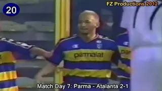 Hidetoshi Nakata - 24 goals in Serie A (Perugia, Roma, Parma, Bologna, Fiorentina 1998-2005)