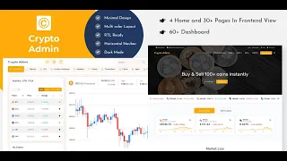 Cryptocurrency Dashboard Template Bootstrap 5 Admin with Semi Light Theme