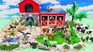 27 Minutes Satisfying Build Creative Barnyard for Cattles - Horse Stable - Miniature Farm Diorama