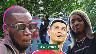 Cristiano Ronaldo Header Challenge - Can anyone jump as high? | Harry Pinero & Henrie | Euro 2020