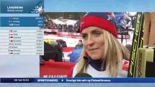 Falun 2015: Interview with Therese Johaug after relay