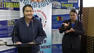 Fijian Director for NDMO holds a press conference on Tropical Cyclone Harold