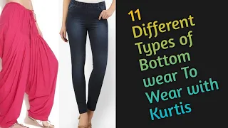 11 Different Types of Bottom Wear To Wear with Kurtis/Kurtas #myperfectoutfit #ethnic bottom wear