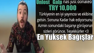 Unlost'a Gelen En Yüksek Bağışlar ! (3000 TL 1000 TL ve Fazlası)