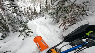 Group Snow bike ride - steep!!!