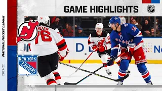 Devils @ Rangers 3/4 | NHL Highlights 2022