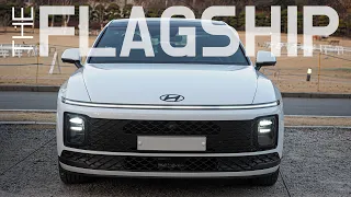 Hyundai Grandeur 2023 года, также известная как Azera, — флагманский тест-драйв Hyundai