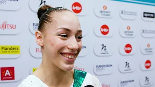 Kaylia Nemour (ALG) is Happy With Her Silver Medal, But Has An Eye on Gold