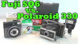 Fuji SQ6 Instax vs. Polaroid 330 Land Camera!